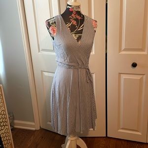 Banana Republic blue and white striped sun dress